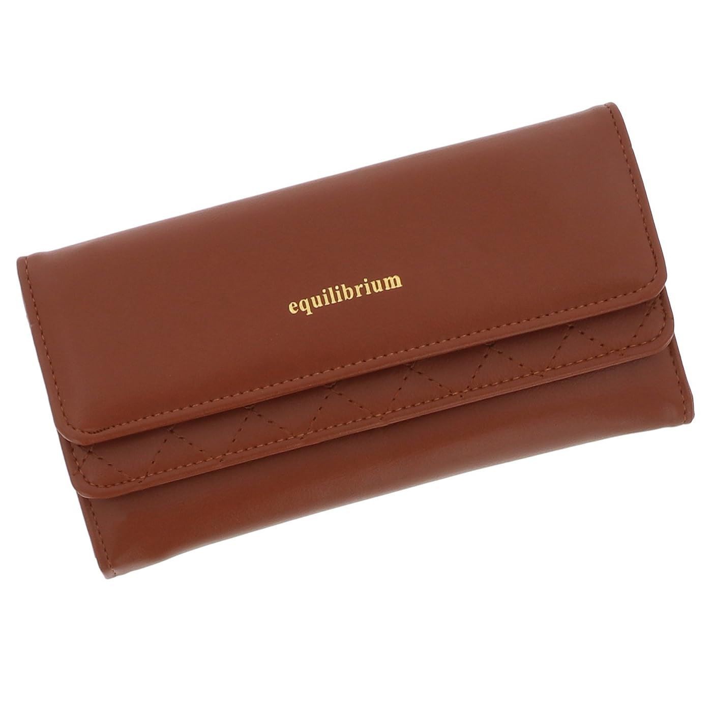 equilibrium Ladies Magnetic Two Flaps Large Purse Tan