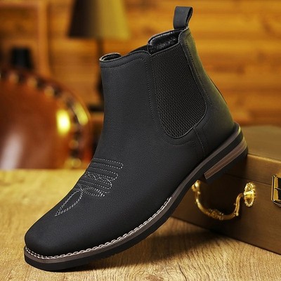 Men's Chelsea boots, fashionable ankle boots, outdoor hiking shoes, rubber soles
