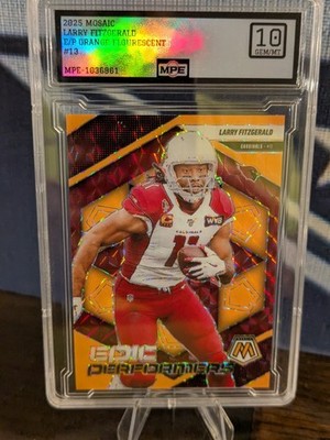 2025 Panini Mosaic - Epic Performers Larry Fitzgerald #13 Orange