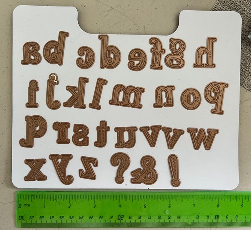 Alphabet die cut set Lowercase with punctuation plus magnetic sheet