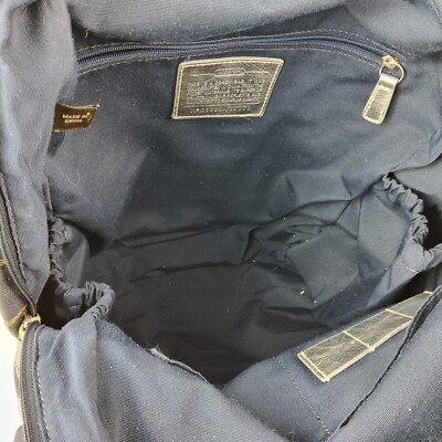Coach 77171 Signature Blue Denim Silver Backpack Bookbag | eBay