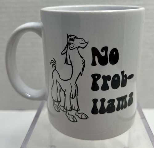 Taza de café 11 oz "No Problama" blanca con cerámica negra NUEVA - Imagen 2 de 7