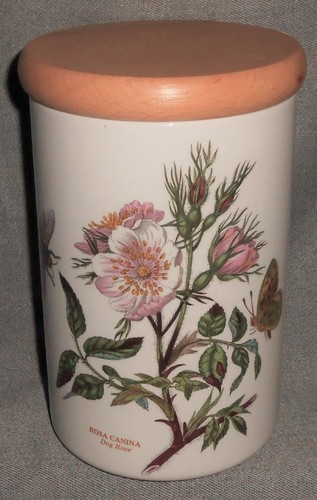 Portmerion BOTANIC GARDEN Pattern 7 Inch DOG ROSE CANNISTER with Lid - Picture 6 of 6