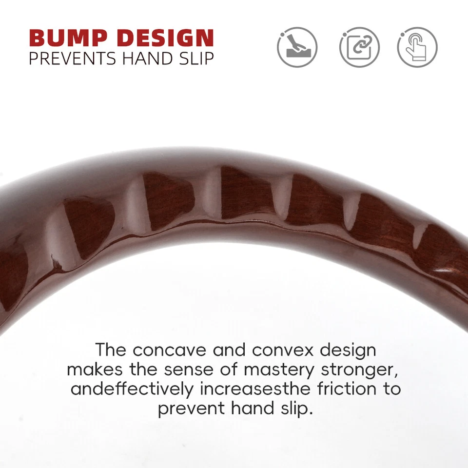 18inch Wood Steering Wheel Chrome 4 Spoke Freightliner Kenworth Peterbilt Volvo Foto 4 de 4