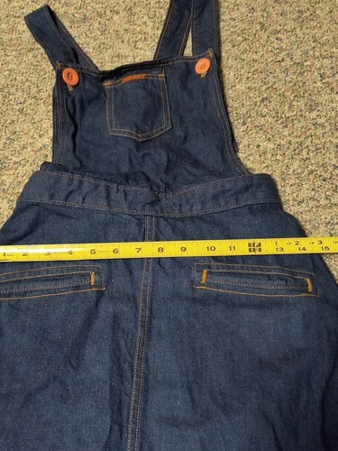 VTG 1970s Landlubber Women's Blue Denim Jumper Pinafore Dress Size 7 DM#16 - Picture 5 of 11