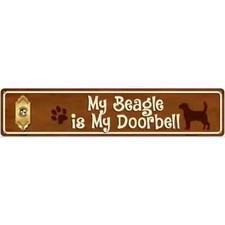 My Beagle Is My Doorbell 3"x12" metal street sign plaque Home Door Garage Wall
