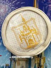 Disney Parks Pin Trading Gear Castle White Gold Pin Bag Accessory New