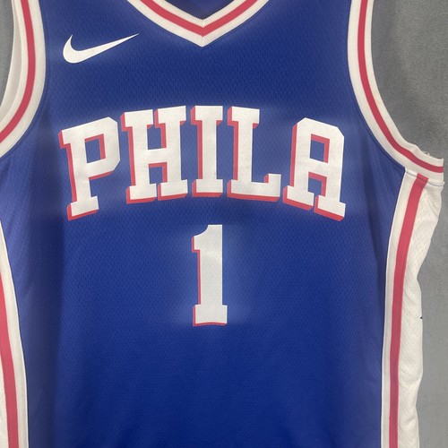 James Harden Men's 48 Large L Nike Swingman Philadelphia 76ers Blue NBA Jersey - Picture 2 of 11