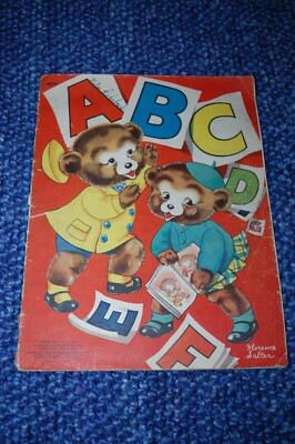 Abc Picture Book For Tiny Tots Florence Salter Illustrator Merrill Pub 1941 Ebay
