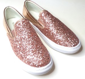 womens rose gold slip on sneakers