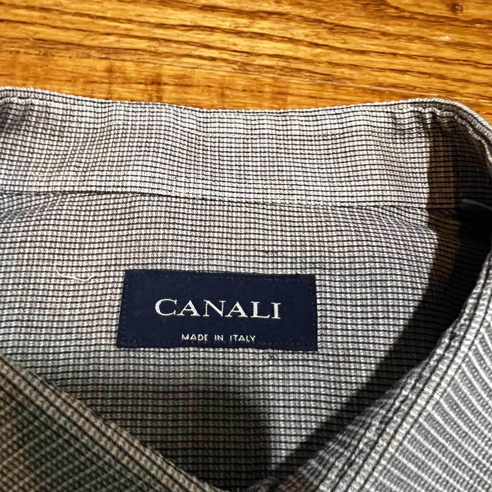 Canali Dress Shirt Mens 18 45 Brown Beige Made in Italy Preppy Button Front eBay