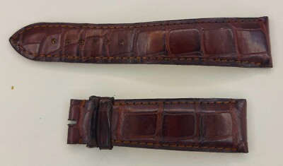 OEM Camille Fournet Paris Brown Leather Padded watch strap 22/18mm 73+109mm