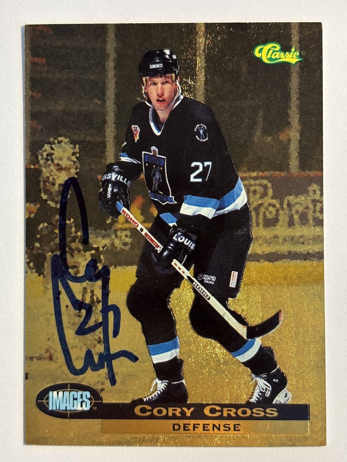 CORY CROSS ATLANTA KNIGHTS CHL 1995 CLASSIC #88 AUTOGRAPHED HOCKEY CARD