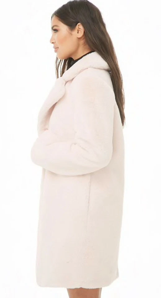 Abrigo Forever 21 Piel Sintética Rosa Rubor Grande L ¡NUEVO! Foto 3 de 4