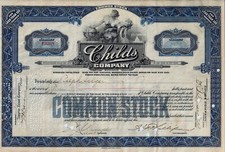 Childs Company, New York, 1925  (3 Shares)
