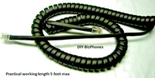Flat Black 9Ft Handset Cord for Siemens Phone OpenStage Opti Set Curly Coil
