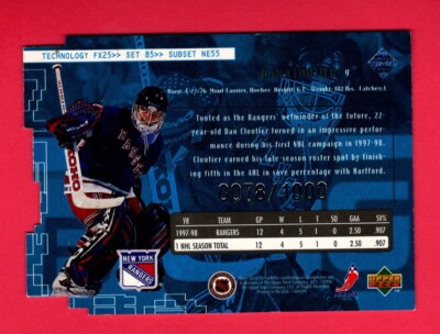 1998-99 UD3 Die-Cut #85 Dan Cloutier New York Rangers New Era