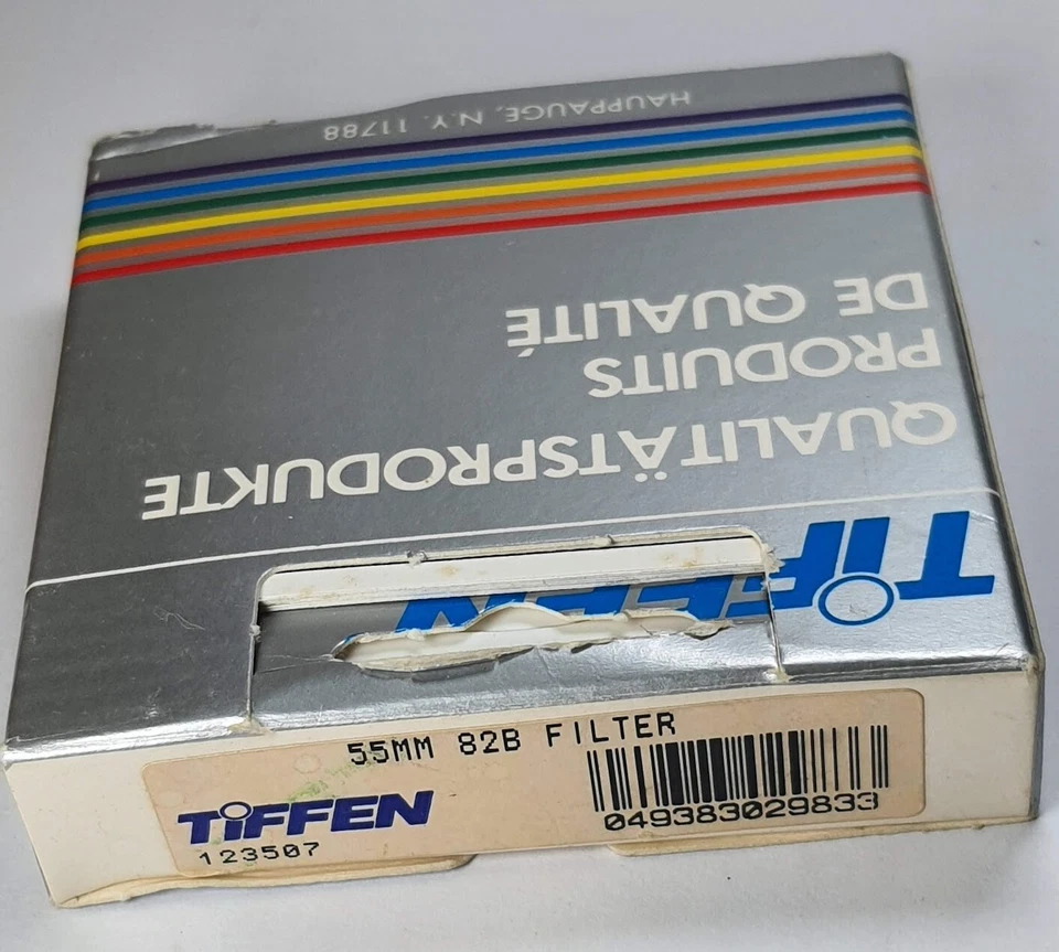 Tiffen 55mm 82B 82-B 82 B Light Balancing Blue Glass Lens Filter 55 mm USA E-55 - Image 3 of 3