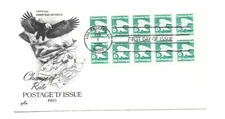 2113a  'D' (22c) Non Denominated Eagle booklet pane ArtCraft FDC