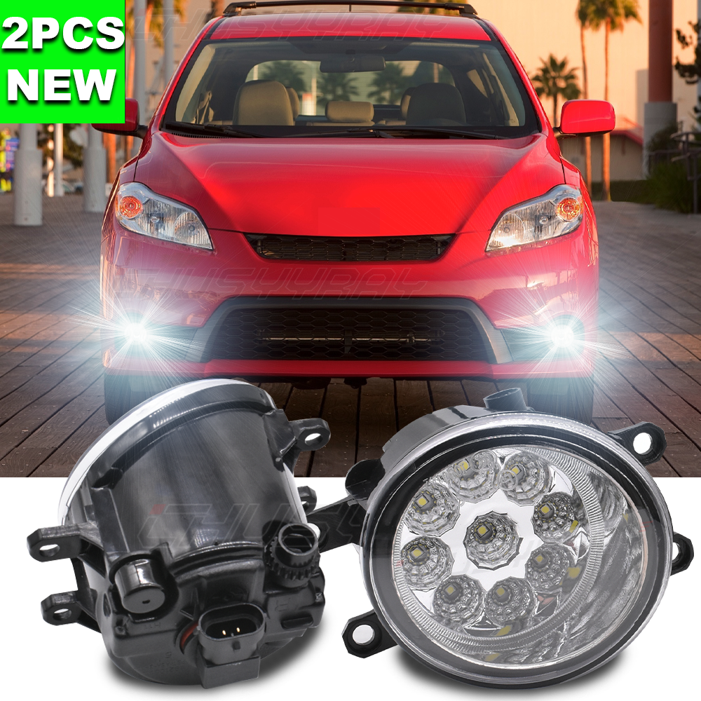 Pair LED Front Bumper Fog Light Driving Lamp For 2009-2012 Toyota Matrix
