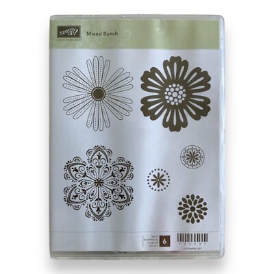 Stampin Up Mixed Bunch rubber cling stamps flowers floral blooms