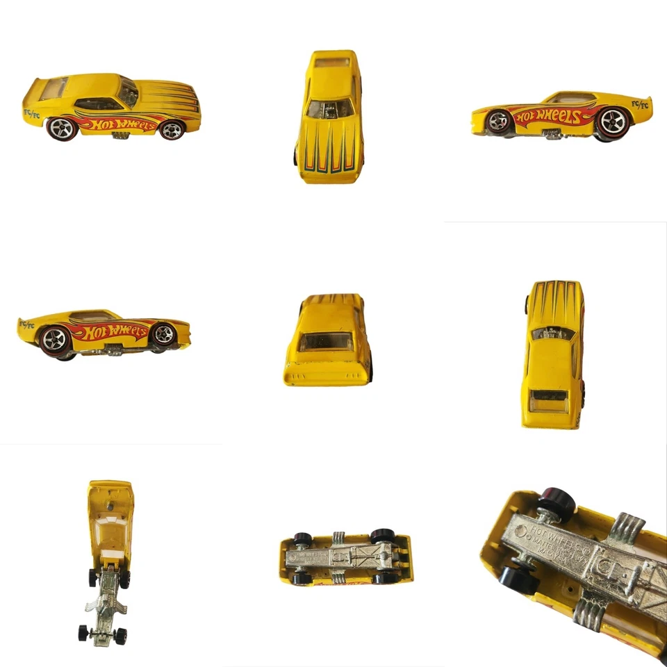 Raro coche divertido Mustang 1977 Hot Wheels Flying Customs 1971 - neumáticos Redline sueltos Foto 2 de 4