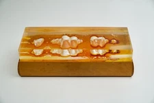 Vintage Mid Century Modern Box w Acrylic Lid Unique Design 