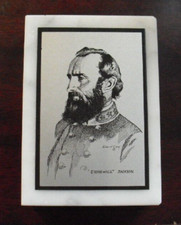 Unique Metal on Marble Stonewall Jackson Paperweight