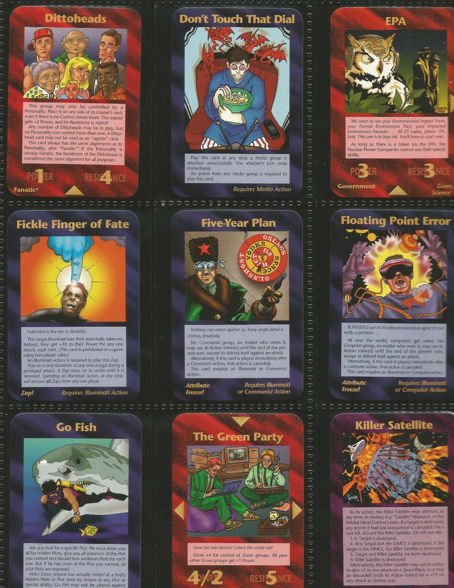 Assassins ALL 33 UnCommon Set Illuminati INWO Card Game New