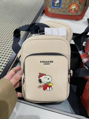 NWT CE602 Coach X Peanuts Track Pack 14 with Snoopy Motif | eBay