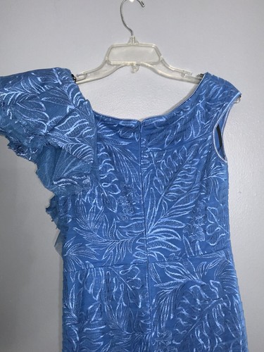 Tadashi Shoji - Nasima One-Shoulder Rüschen formell himmelblau Meerjungfrau Kleid Größe 4 - Bild 13 von 14