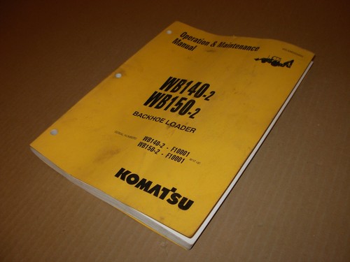 Komatsu WB140-2 , WB150-2 Backhoe Loader Operation Maintenance Manual F10001 -up - Picture 4 of 4