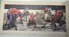 Les TAIT " Final Seconds " Montreal Canadiens Chicago Black Hawks LTD art print