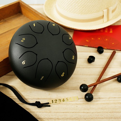 Rain Drum 8 Tone 6 Inch Carbon Steel Tongue Drum Garden Chakra Rain KQ+ - Picture 13 of 24