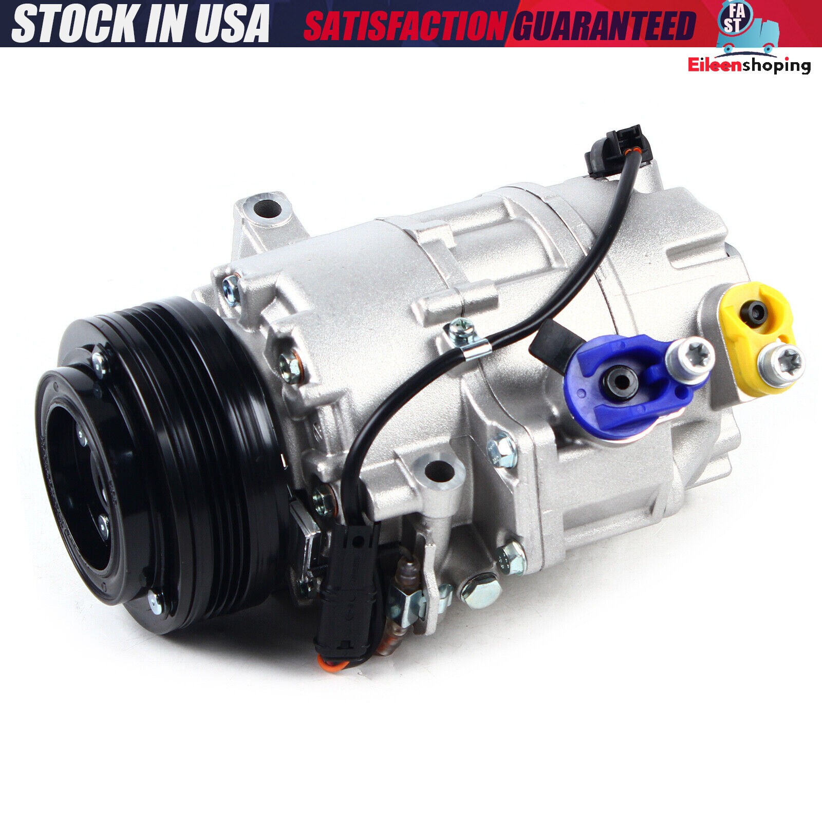 A/C AC Compressor Assembly W/ Clutch CSE717 4 Grooves Fit For BMW X5 07-10 3.0si