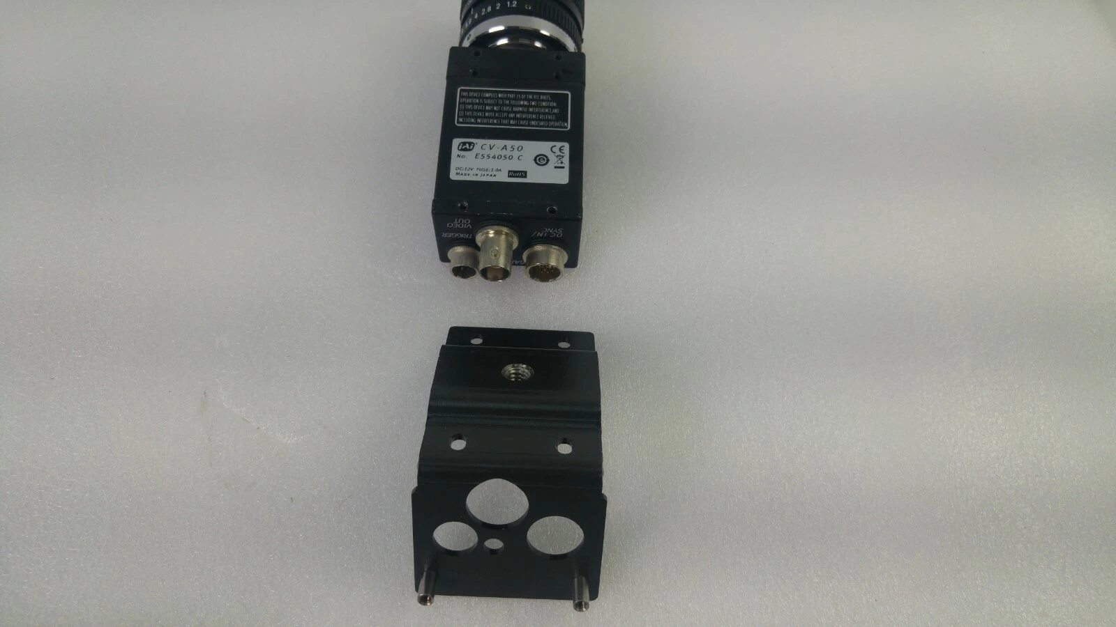 JAI CV-A50 camera with lens and the mounting bracket removed