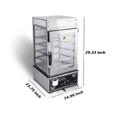 Intbuying 110V Commercial Display Steam Bun Machine Steamer Cooking Machine