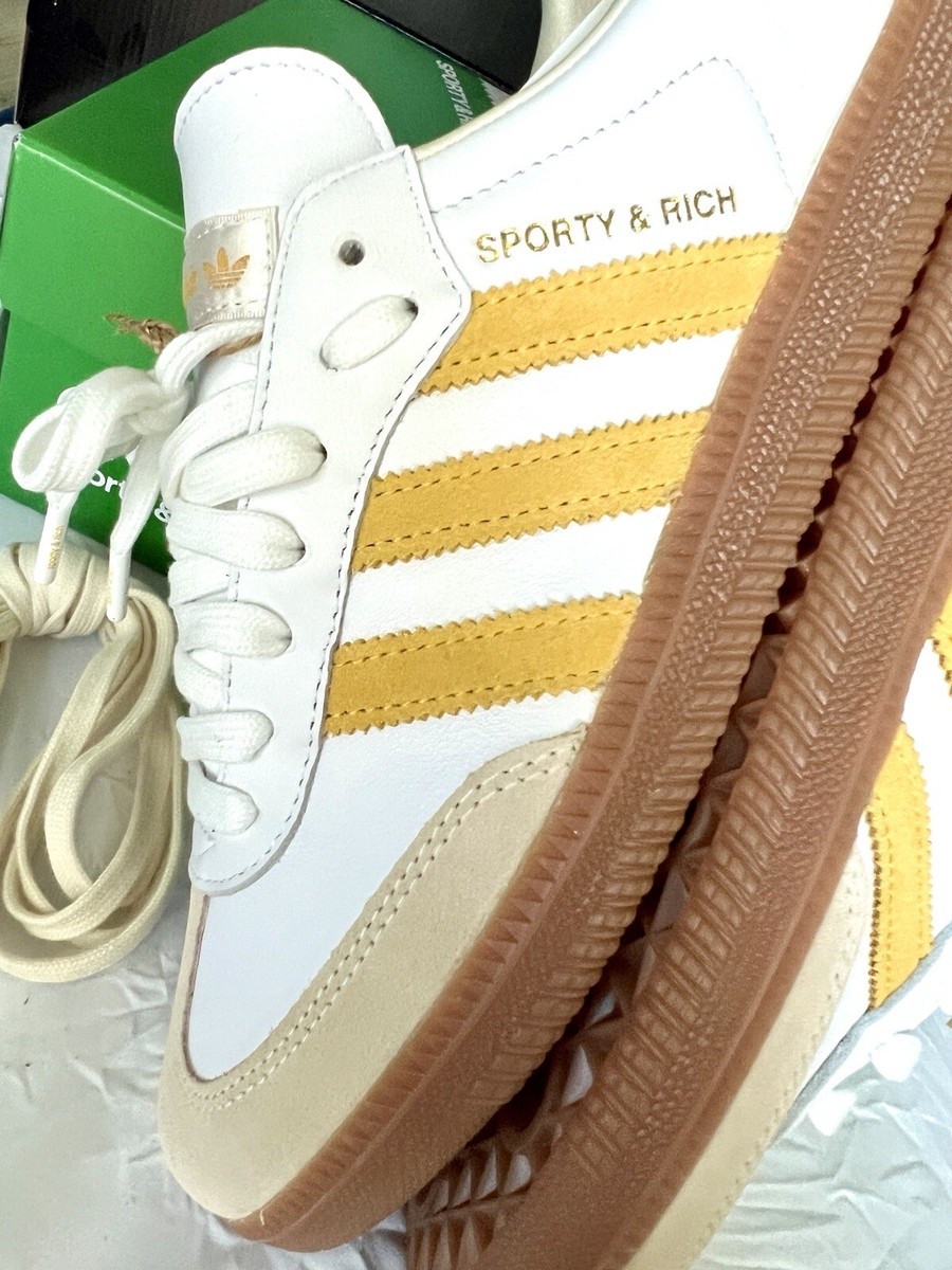 M Sporty & Rich Adidas Samba OG Gold Size 8 Mens Shoes M Sporty & Rich Adidas Samba OG Gold Size 8 Mens Shoes
