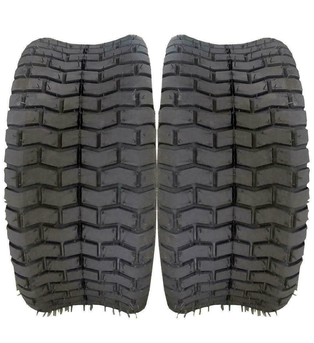PAIR of 16x6.50-8 4 Ply Turf Lawn Mower Tires for Superior Traction & Durability