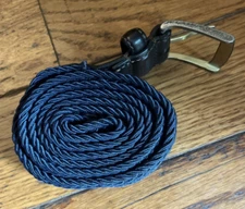 11DK0323 Men’s Blue Fabric Belt 34/85 Work Hiking Camping Fishing Outdoors