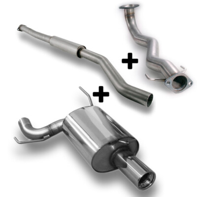 FOX Edelstahl Komplettanlage Mitsubishi Lancer Evolution 9 2.0l 1x90mm Absorber