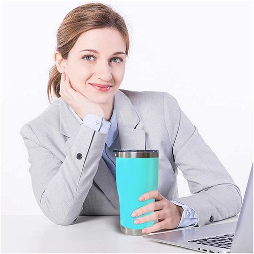 Kaffeetasse mit Griffdeckel Reisetasse Edelstahl Isoliertasse 20 & 12oz - Bild 3 von 43