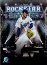 2025 Bowman Chrome #RR-20 Roki Sasaki RC Rookie Card Rockstar Rookies Refractor
