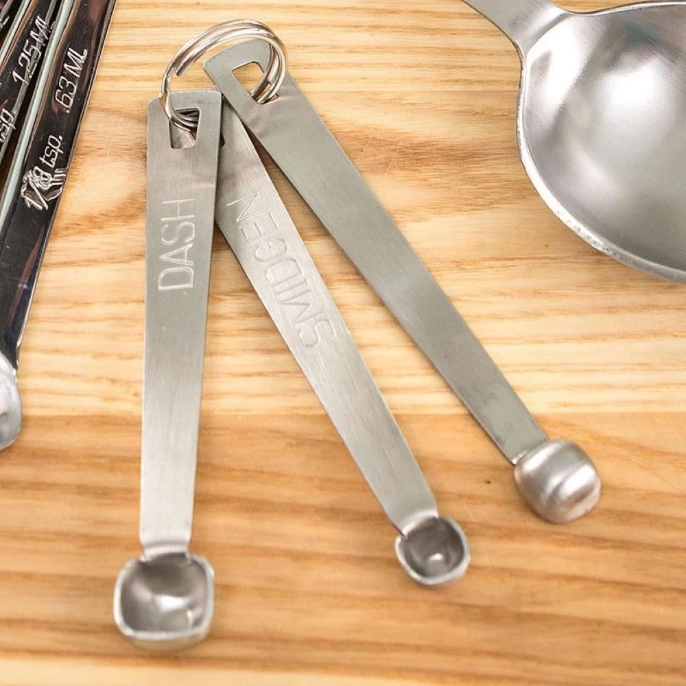 Norpro Mini Measuring Spoons Set Includes Dash/Pinch/Smidgen, Silver