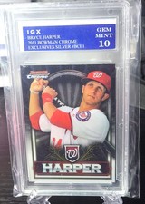 Bryce Harper - Topps 2011 Bowman Chrome Exclusive Silver #BCE1 IGX graded 10 GEM