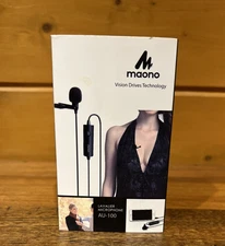 Lavalier Microphone, MAONO AU100 Hands Free Clip-on Lapel Mic with Omnidirection