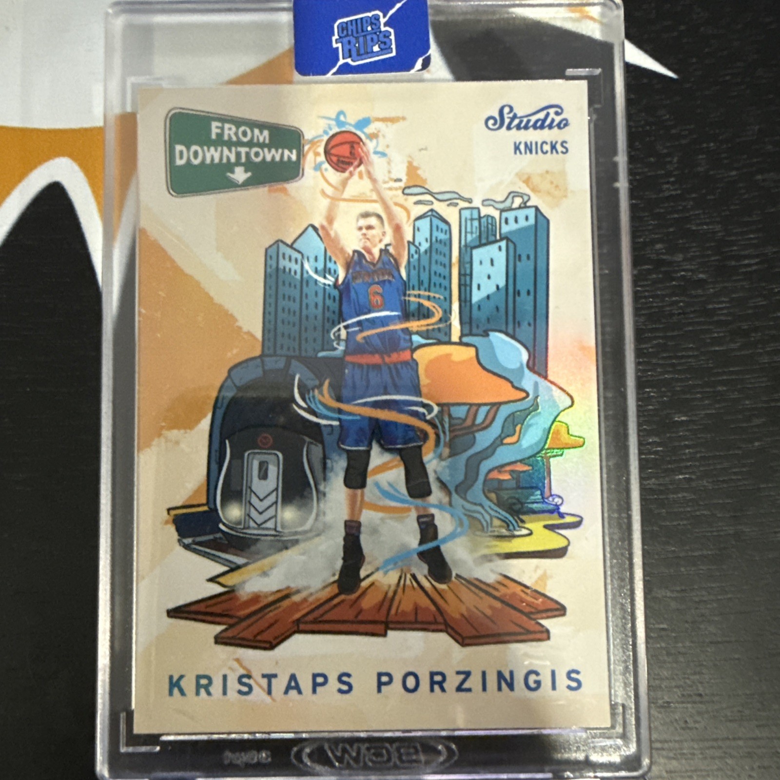 2016 Panini Studio Kristaps Porzingis From Downtown #FD9 SSP Case Hit