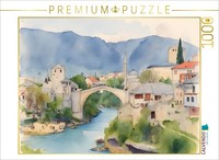 Calvendo Puzzle Bridge And Old Town Of Mostar In Bosnia-Herzogovina | 1000 Piece