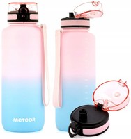 1500Ml Water Bottle, Pink/Blue, Tritan, Bpa-Free, Leak-Proof, With Strap