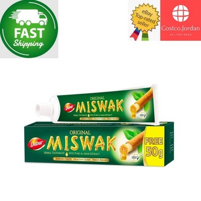 1 Packung X Dabur Original Miswak Kräuter Zahnpasta Arak Extrakt 120g + 50g G...